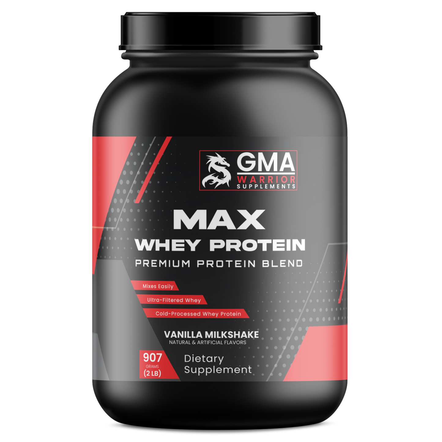 GMA Warrior Max Whey Protein Vanilla Milkshake