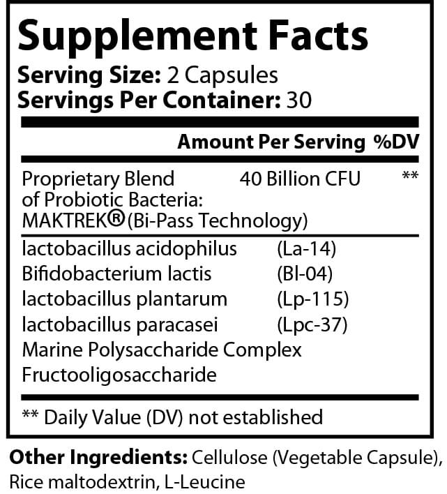 GMA Warrior Max Probiotic 40 Billion CFU