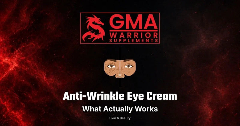Anti-wrinkle eye cream applied to the delicate skin around the eyes