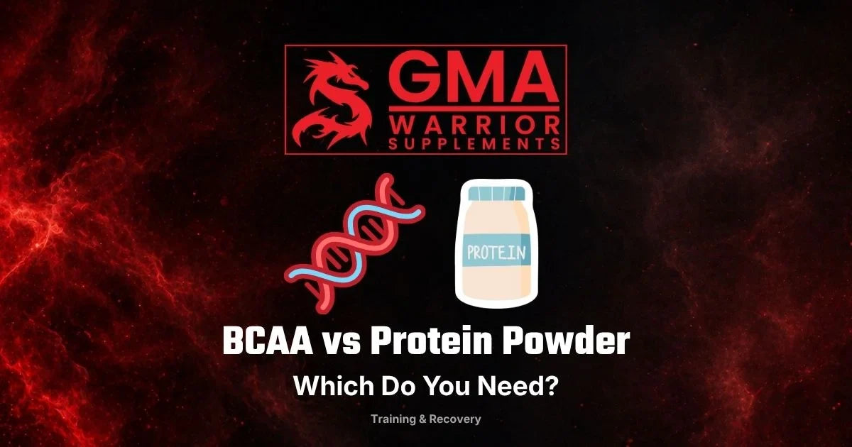 BCAA vs protein powder — two tubs compared for muscle growth and recovery