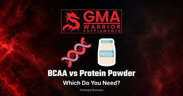 BCAA vs protein powder — two tubs compared for muscle growth and recovery