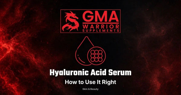 Hyaluronic acid serum with dropper for hydrated, plumper-looking skin