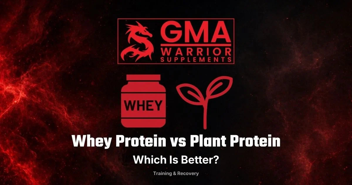 Whey vs plant protein — comparing whey protein powder and plant-based protein powder for muscle growth and recovery